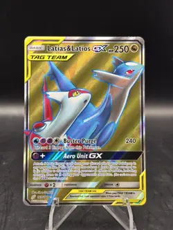 Pokemon TCG Latias & Latios GX (Full Art) 169/181 Tag Team Sm-Team Up Holo NM - Image 1