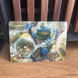 Pond Prophet Art Card (Gold-Stamped Signature) - MTG: Bloomburrow - NM - Image 1