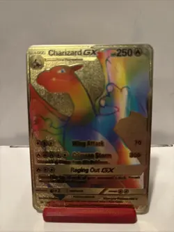 Pokemon TCG Charizard GX Gold Metal Pokemon Card - Image 2