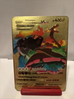 Venusaur Charizard Blastoise Gigantamax VMax Tag Team Gold Pokemon Card 143/203 - Image 2