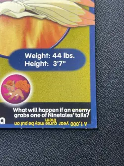 Ninetails #38 Poke Trivia Burger King Pokemon Card 1999 Nintendo MP/DMG - Image 4