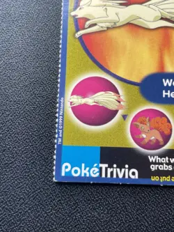 Ninetails #38 Poke Trivia Burger King Pokemon Card 1999 Nintendo MP/DMG - Image 5