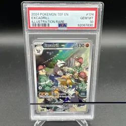 2024 POKEMON CARD EXCADRILL #174 ILLUSTRATION RARE GEM MINT PSA 10 - Image 1