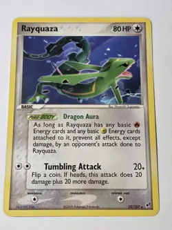 Rayquaza 22/107 EX Deoxys 2005 Non Holo Rare Pokemon Card - Image 1