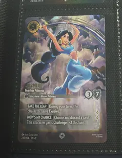 Disney Lorcana TCG Fabled Jasmine Fearless Princess Enchanted Card 240 en 9 - Image 1