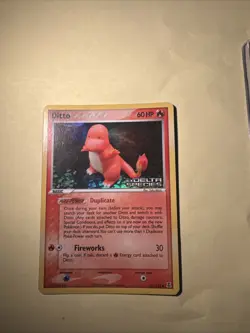 Ditto Pokemon Charmander TCG Delta Species Holo Card 61/113 Reverse Holo Stamp - Image 1