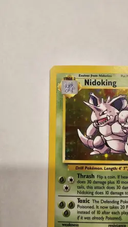 Pokemon TCG Card English Base Set 2 Nidoking 11/102 Holo Rare NM - Image 2