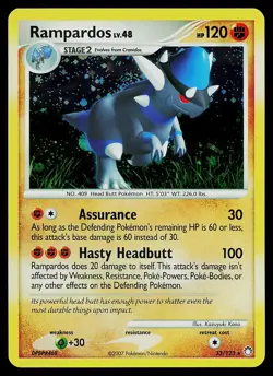 Pokemon Card - Rampardos Mysterious Treasures 33/123 Holo Rare - Image 1