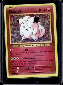 2016 Pokemon XY Evolutions Clefairy Holo #63/108 - Image 1