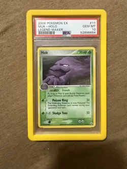 PSA 10 Muk 2006 EX Legend Maker 11/92 Holo Pokemon Card Slab Shield Included - Image 1