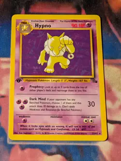 Hypno 23/62 Fossil 1st LP Pokemon - Image 1