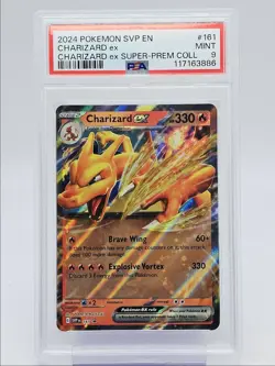 CHARIZARD EX 2024 POKEMON SCARLET VIOLET BLACK STAR SUPER-PREM 161 PSA 9 Q0004 - Image 1