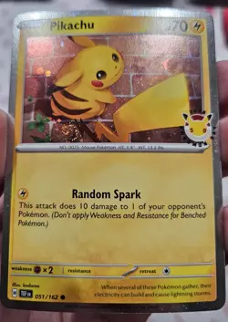 2026 Pokemon Day 30th Anniversary Pikachu 051 Stamped Promo with Fart Swirl! - Image 1