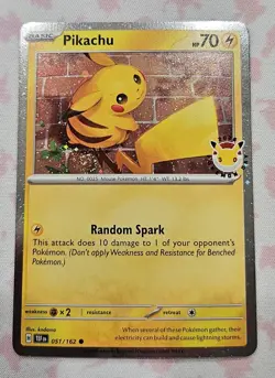 2026 Pokemon Day 30th Anniversary Pikachu 051 Stamped Promo with Fart Swirl! - Image 3