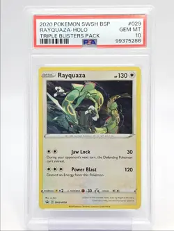 RAYQUAZA-HOLO 2020 POKEMON SWSH BLACK STAR PROMO GEM MT PSA 10 Q1860 - Image 1