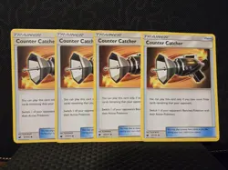 4x Counter Catcher 91/111 Sun & Moon Crimson Invasion Pokemon TCG Playset - Image 1