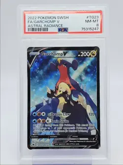 GARCHOMP V 2022 POKEMON ASTRAL RADIANCE TRAINER GALLERY TG23/TG30 PSA 8 Q0004 - Image 1