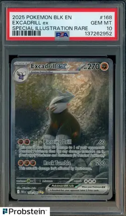 2025 Pokemon BLK EN Special Illustration Rare Excadrill ex SIR PSA 10 - Image 1