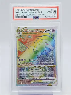 HISUIAN TYPHLOSION VSTAR 2022 POKEMON ASTRAL SECRET RARE 193/189 PSA 10 Q0004 - Image 1