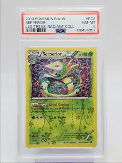 SERPERIOR 2013 POKEMON LEGENDARY TREASURES RADIANT COLLECTION RC3 PSA 8 Q0004 - Image 1