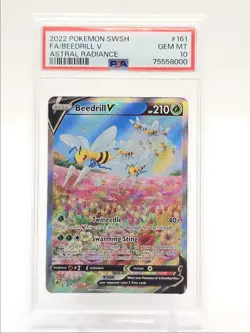 BEEDRILL V 2022 POKEMON ASTRAL RADIANCE RARE FULL ART 161/189 PSA 10 Q0004 - Image 1
