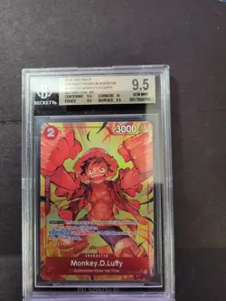 2024 ONE PIECE OP01024 BOOSTER ALT ART #024 MONKEY D. LUFFY BECKETT 9.5 - Image 1