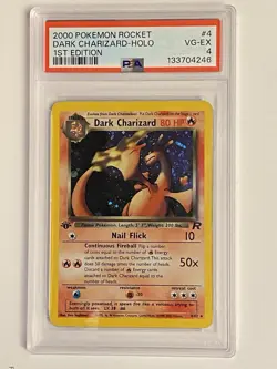 Pokemon Dark Charizard 4/82 Team Rocket 1st Edition Holo Vintage PSA 5 - Image 2