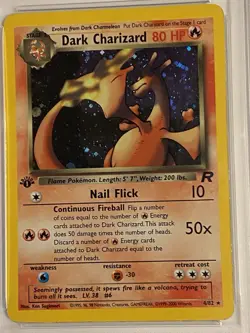 Pokemon Dark Charizard 4/82 Team Rocket 1st Edition Holo Vintage PSA 5 - Image 3