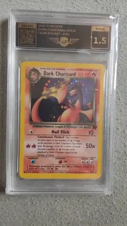 Pokemon TCG Dark Charizard 4/82 Team Rocket Holo AP 1.5 ( PSA 1) - Image 2