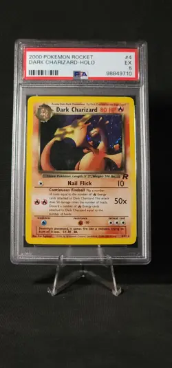 Pokemon Dark Charizard 4/82 Team Rocket Holo PSA 5 - Image 1