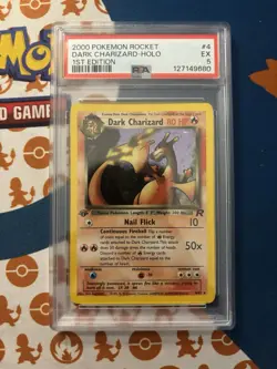 Pokemon Dark Charizard 4/82 Team Rocket 1st Edition Holo Vintage PSA 5 - Image 1