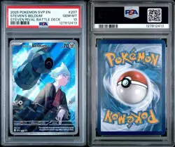 2025 POKEMON SVP EN-SV BLACK STAR PROMO #207 STEVEN'S BELDUM PSA 10 - Image 3