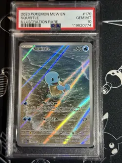 Squirtle 170/165 Scarlet & Violet 151 Pokemon MEW EN Illustration Rare IR PSA 10 - Image 1