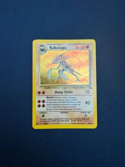 (MP) Kabutops Fossil Holo 9/62 Unlimited Holo Rare Pokemon TCG - Image 1