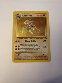 Pokemon TCG - Kabutops - Fossil Set 9/62 - Unlimited Holo Rare - Image 1