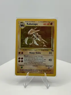 Pokemon TCG Kabutops Holo Rare Unlimited Card 9/62 Fossil WOTC 1999 - Image 1