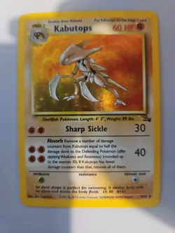 Pokemon TCG Kabutops Fossil Holo Card 9/62 Unlimited Rare - Image 4