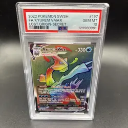 Kyurem VMAX Lost Origin Full Art Secret Rare Card 197/196 2022 ***PSA 10*** - Image 1