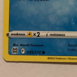 Pokemon Card Brilliant Stars Printer Hickey Error Piplup 035/172 NM - Image 3