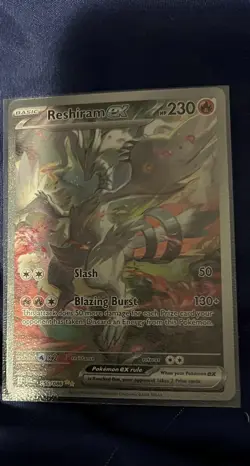 Pokemon Reshiram EX 166/086 White Flare Rare Holo Card in NM Condition - Image 1