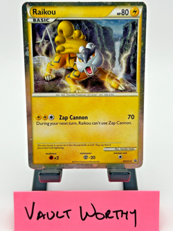 ⚡ 2010 Pokemon Black Star Promo HGSS19 Raikou Cosmos Holo Rare Card ⚡ - Image 1