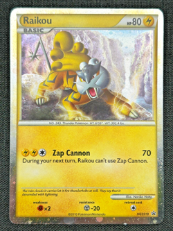⚡ 2010 Pokemon Black Star Promo HGSS19 Raikou Cosmos Holo Rare Card ⚡ - Image 3