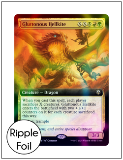 1x Gluttonous Hellkite, Ripple Foil, Modern Horizons 3 Commander, MTG NM - Image 1
