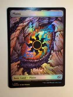 Plains Foil 0287 Dragon Eye Basic Land Full Art Tarkir Dragonstorm MTG Magic NM - Image 1