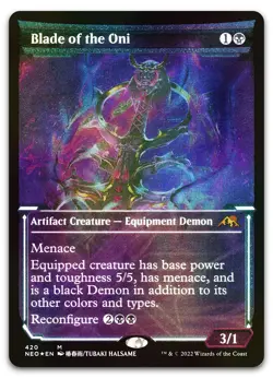 Blade of the Oni (Showcase) (Foil Etched) #420 NM Kamigawa Neon Dynasty - Image 1