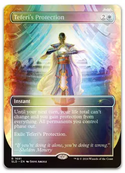 Teferi's Protection (1691) (Rainbow Foil) #1691 NM Secret Lair Drop Magic MTG - Image 1