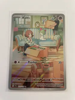 Pokemon TCG Ralts 211/198 Scarlet & Violet Base Set Illustration Rare - Image 1