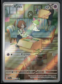 2023 Pokemon Scarlet & Violet Base Set Illustration Rare Ralts 211/198 - Image 1