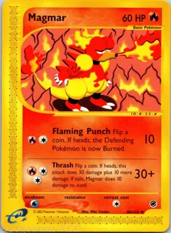 Magmar 86/165 Uncommon Expedition Base Set Pokemon NM - Image 1