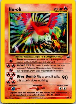 Ho-oh 7/64 Holo Rare Neo Revelation Pokemon HP - Image 1